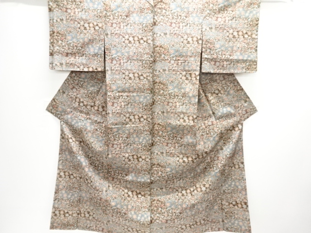 JAPANESE KIMONO / OSHIMA TSUMUGI / UNUSED / SHIKISHI PATTERN